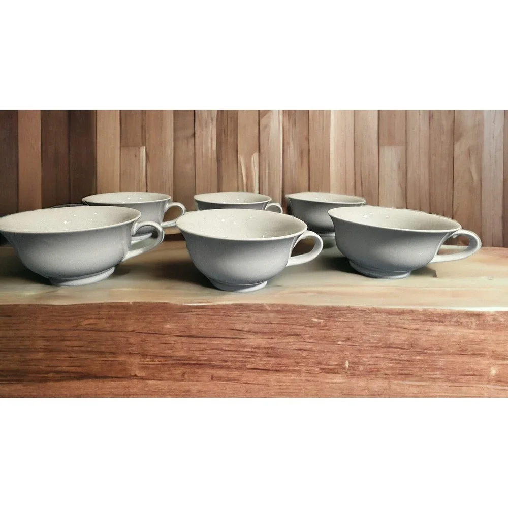 Pottery Barn PB White Coffee or Tea (6) Cups Only